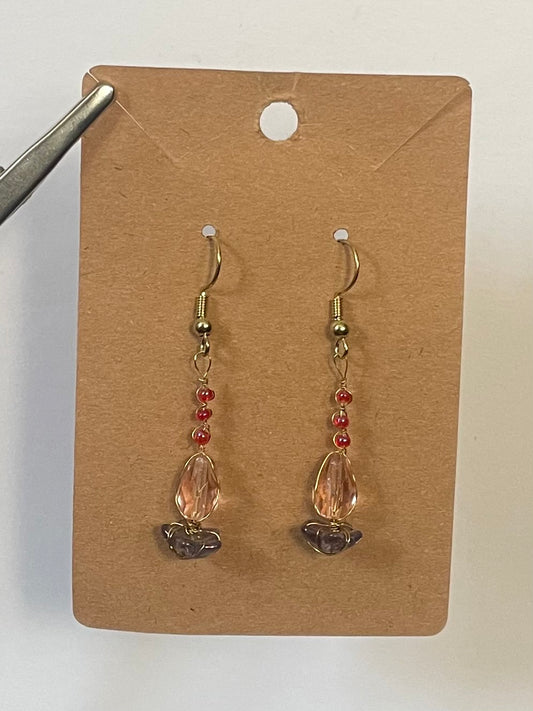 Floral crystal dangles