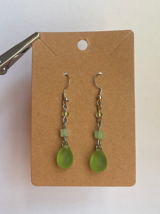 Frosted green dangles